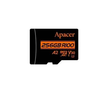 Apacer R100 MicroSDXC UHS-1 U3 V30 A2 256GB Class 10 Memory Card