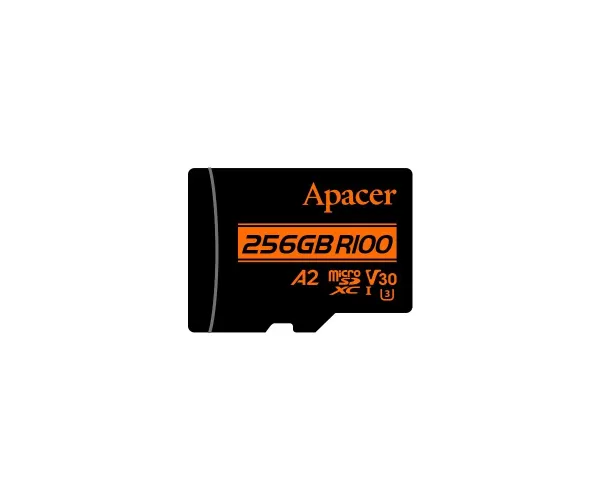 Apacer R100 MicroSDXC UHS-1 U3 V30 A2 256GB Class 10 Memory Card