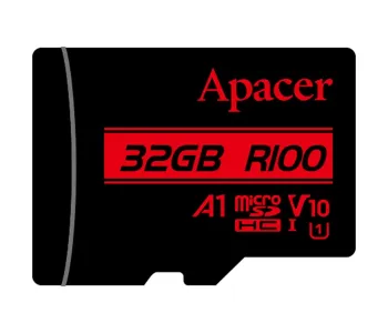 Apacer R100 MicroSDXC UHS-1 U3 V30 A2 32GB Class 10 Memory Card
