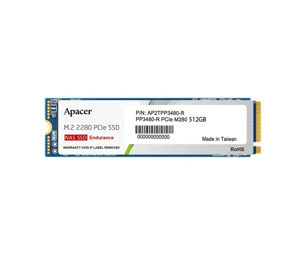 APACER P3480-R PCLE M280 512GB GEN 3x4 NAS SSD 