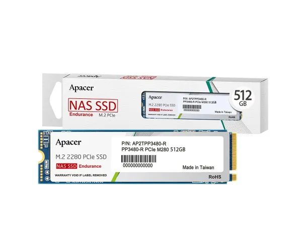APACER P3480-R PCLE M280 512GB GEN 3x4 NAS SSD 
