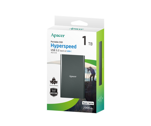 Apacer AS723 1TB USB 3.2 GEN 2 Type-C Portable External SSD
