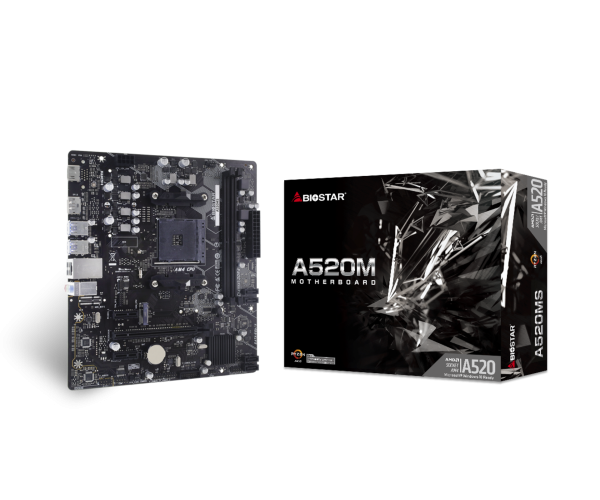 Biostar A520MS AMD AM4 DDR4 Gaming Motherboard