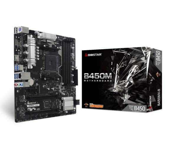 BIOSTAR B450MX-S DDR4 AMD AM4 Micro ATX Motherboard