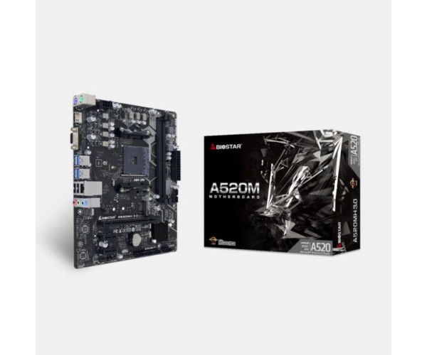 Biostar A520MH 3.0 AM4 Socket Micro ATX AMD Motherboard