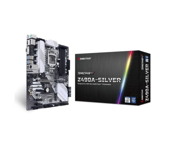 BIOSTAR RACING Z490A-SILVER LGA 1200 ATX Intel Motherboard