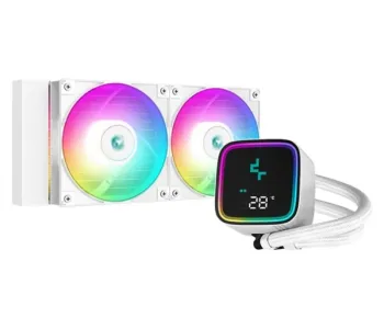 DeepCool LS520 SE Digital White 240mm AIO Liquid Cooler with Status Display