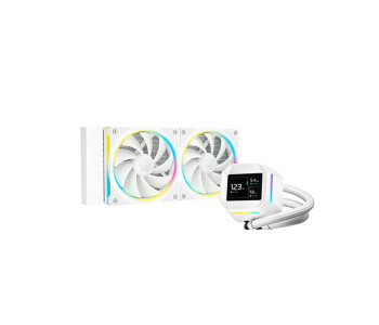 Deepcool LM240 WH ARGB-Liquid Cooler with Mini LCD Screen