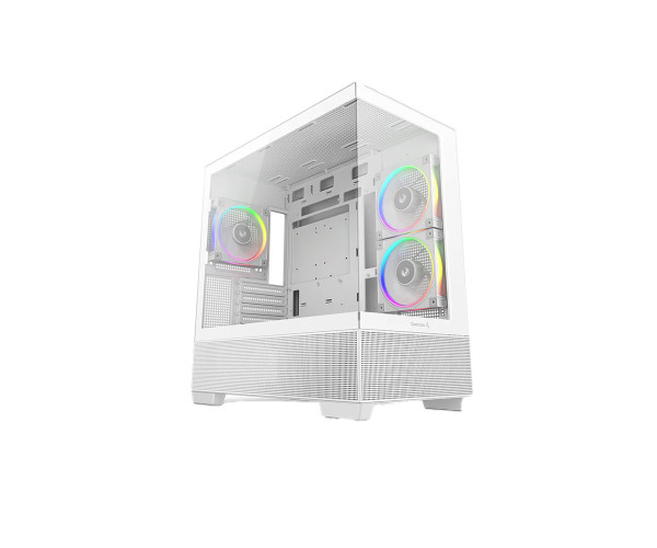 DeepCool CG380 3F WH Panoramic Dual Tempered Glass M-ATX Case