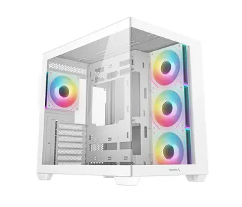 Deepcool CG530 4F WH Mid Tower ATX Gaming Casing with 4 ARGB Fans