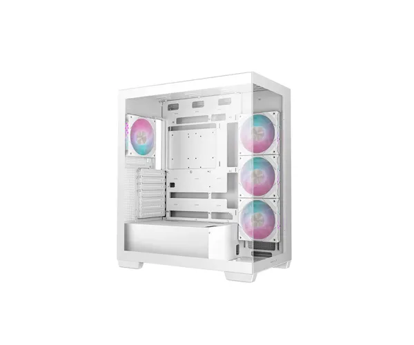 DeepCool CG580 4F WH Panoramic Tempered Glass Panels Single Chamber ATX FISHTANK Case With 4 ARGB Fans