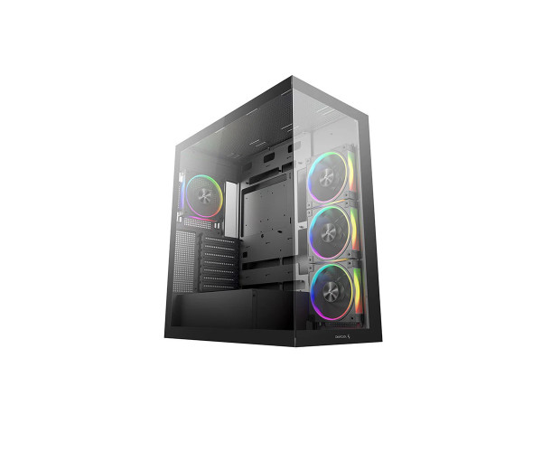 DeepCool CG580 4F V2 Panoramic Glass Panels Single Chamber ATX Fishtank Case with 4 ARGB PWM Fans