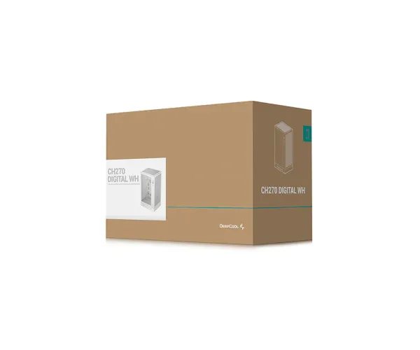 DeepCool CH270 Digital WH M-ATX Compact Case with Data Screen