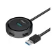 Dtech DT-3309 USB3.0 4Port 1.2 Meter Black Hub