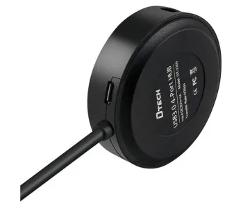 Dtech DT-3309 USB3.0 4Port 1.2 Meter Black Hub