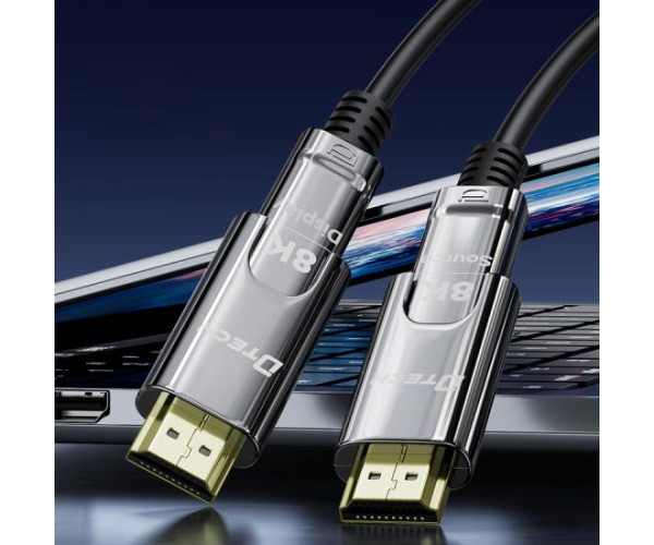 DTECH DT-HF3015 D-A SUPPORT HDMI TO HDMI 8K FIBER OPTIC CABLE 15M 