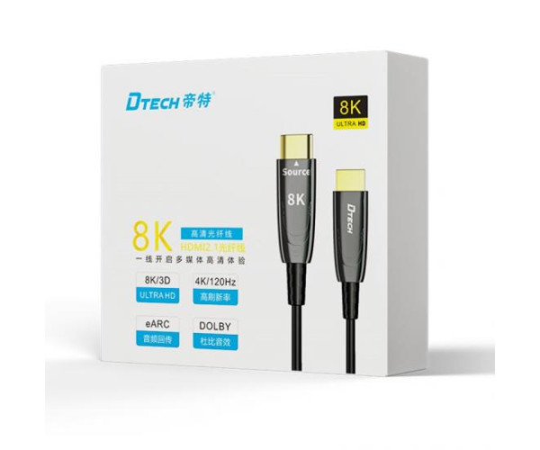 Dtech DT-HOF8010 10m HDMI To HDMI Fiber Optic Cable