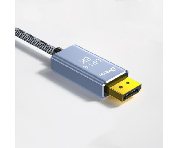 Dtech TB-2917 USB Type-C Male to DP Male 2 Meter Space Gray Cable