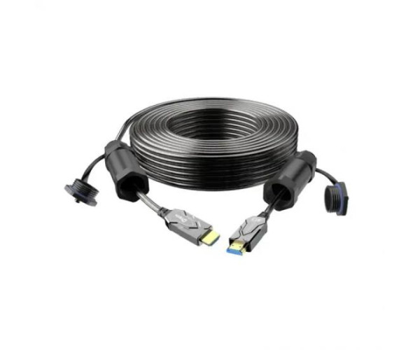 DTECH DT-HF8060KF 8K HDMI ARMORED 60M FIBER OPTIC CABLE WITH WATERPROOF SHELL