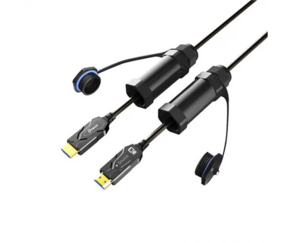 DTECH DT-HF8060KF 8K HDMI ARMORED 60M FIBER OPTIC CABLE WITH WATERPROOF SHELL