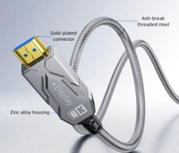DTECH DT-HF8015K HDMI TO HDMI 8K ARMOR FIBER OPTIC CABLE 15M 