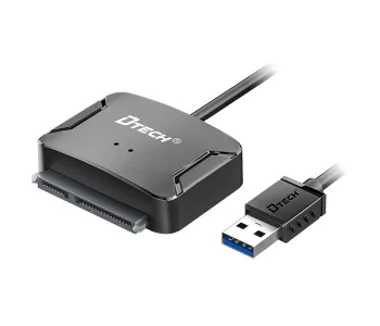 Dtech DT-5038A USB Male to SATA Female 0.3 Meter Black Converter