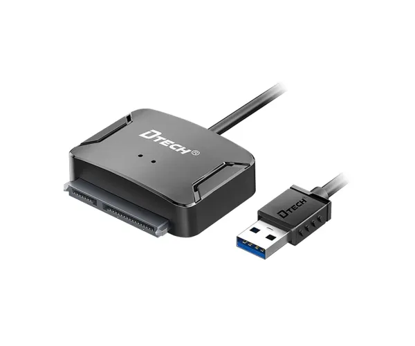 Dtech DT-5038A USB Male to SATA Female 0.3 Meter Black Converter