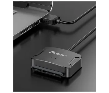 Dtech DT-5038A USB Male to SATA Female 0.3 Meter Black Converter