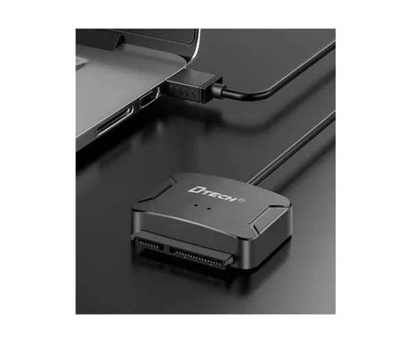 Dtech DT-5038A USB Male to SATA Female 0.3 Meter Black Converter