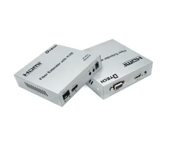 Dtech DT-7460 HDMI RS232 Fiber KVM Extender 20KM with IR 