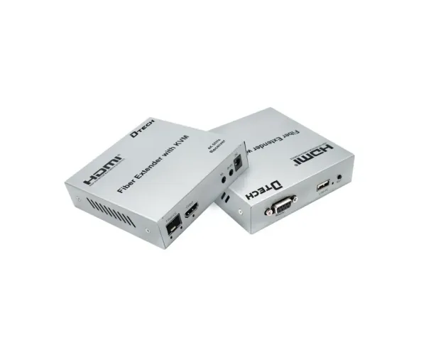Dtech DT-7460 HDMI RS232 Fiber KVM Extender 20KM with IR 
