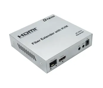 Dtech DT-7460 HDMI RS232 Fiber KVM Extender 20KM with IR 
