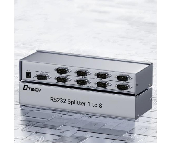 DTECH DT-5048 RS232 Splitter 8:1