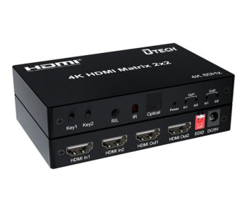 DTECH DT-7222W 4K HDMI MATRIX 2*2 SWITCHER