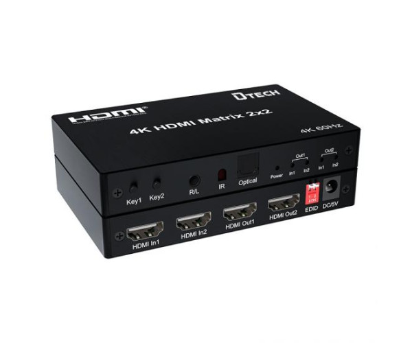 DTECH DT-7222W 4K HDMI MATRIX 2*2 SWITCHER