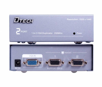 Dtech DT-7252 1 to 2 250MHZ VGA Splitter