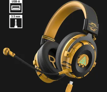 EKSA E900 Pro Yellow 7.1 Virtual Surround Sound Gaming Headphone