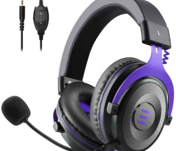 EKSA E900 Purple Noise Cancelling Stereo Gaming Headset 
