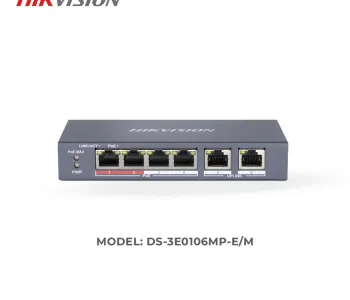 Hikvision DS-3E0106MP-E/M 4 Port Fast Ethernet Unmanaged PoE Switch