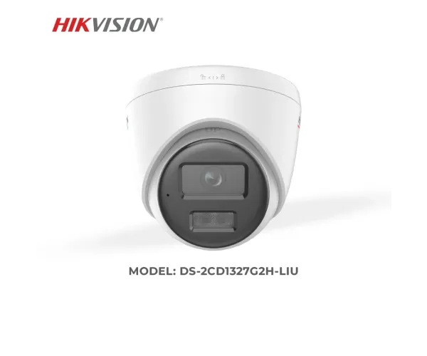 Hikvision DS-2CD1327G2H-LIU 2 MP ColorVu with Smart Hybrid Light Fixed Turret Network Camera