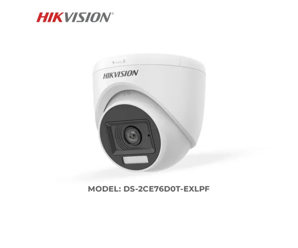 Hikvision DS-2CE76D0T-EXLPF 2MP Smart Hybrid Light Indoor Fixed Turret Camera