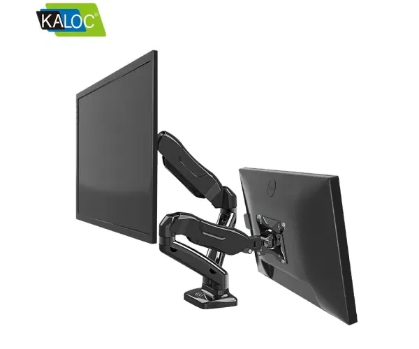 Kaloc KLC V28 17- 26 Inch Double ARM Monitor/TV Desktop Mount Stand With Cable Management System