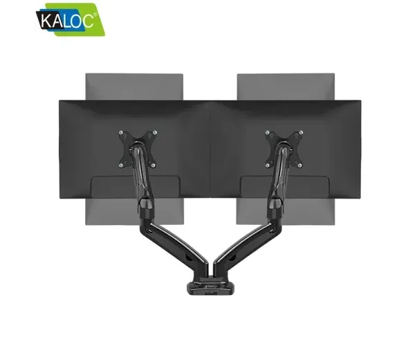 Kaloc KLC V28 17- 26 Inch Double ARM Monitor/TV Desktop Mount Stand With Cable Management System