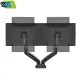 Kaloc KLC V28 17- 26 Inch Double ARM Monitor/TV Desktop Mount Stand With Cable Management System