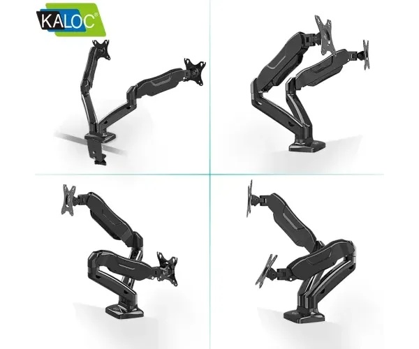 Kaloc KLC V28 17- 26 Inch Double ARM Monitor/TV Desktop Mount Stand With Cable Management System