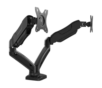 Kaloc KLC V28 17- 26 Inch Double ARM Monitor/TV Desktop Mount Stand With Cable Management System