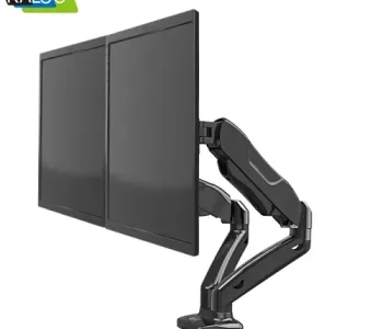 Kaloc KLC V28 17- 26 Inch Double ARM Monitor/TV Desktop Mount Stand With Cable Management System