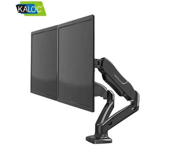 Kaloc KLC V28 17- 26 Inch Double ARM Monitor/TV Desktop Mount Stand With Cable Management System