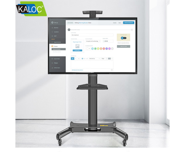 Kaloc KLC-161/B 32-55 Inch Adjustable Mobile TV Trolley For IFP
