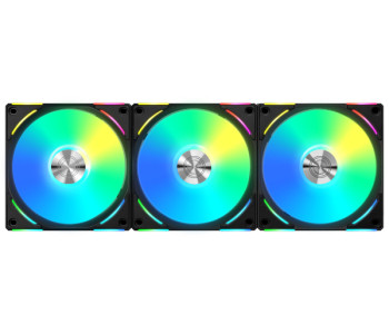 LIAN LI UNI FAN AL V2 120 ARGB Case Fan Triple Pack Black